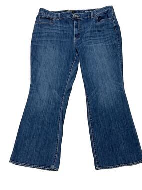 Simply Vera Vera Wang Women's Dark Wash Mid Rise Bootcut Stretch Denim Jeans 20W